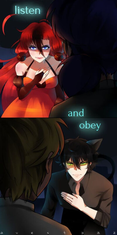 瓢虫雷迪和黑猫诺儿 爱情,漫画,蒙面,四格,真面目,魔法