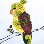 树叶贴画