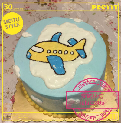 飞机蛋糕平面图图片