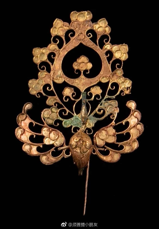 唐 金筐宝钿凤鸟头饰