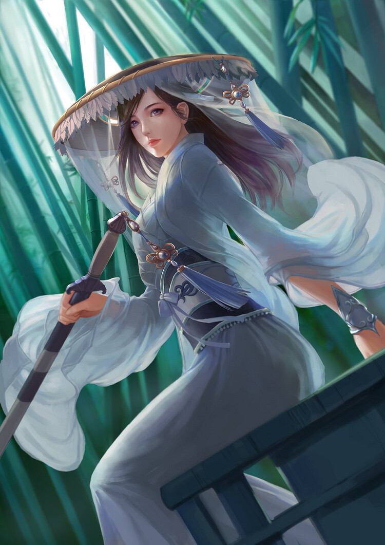 女侠斯年剑客武侠涂鸦王国插画