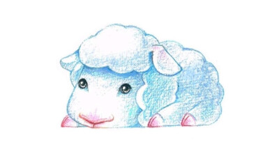 十二生肖羊简笔画彩色图片