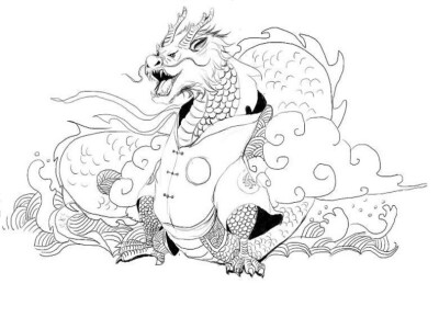 龙 黑白