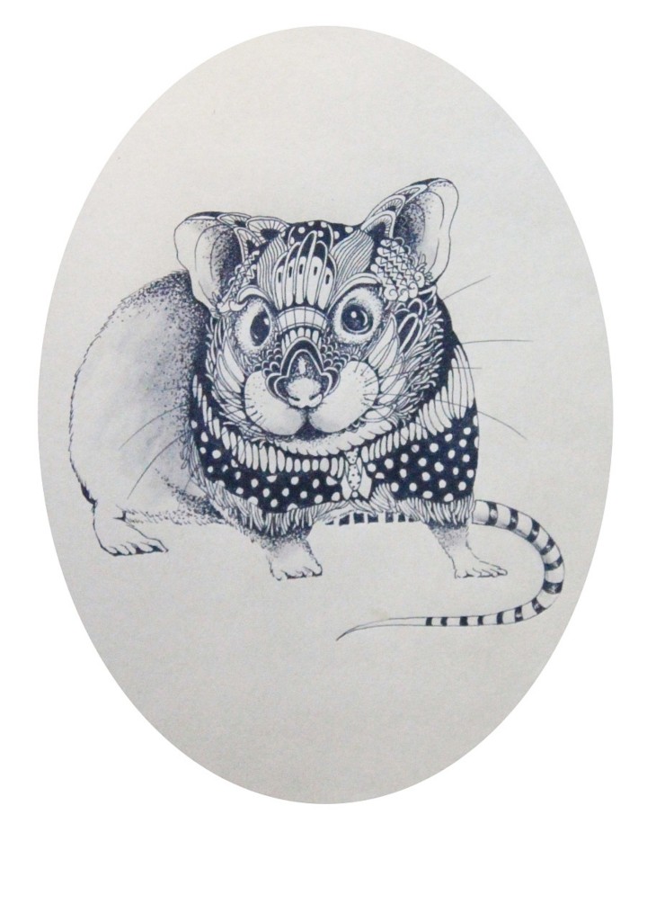 十二生肖线描画老鼠图片