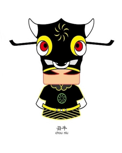 京戏生肖玩偶—丑牛
