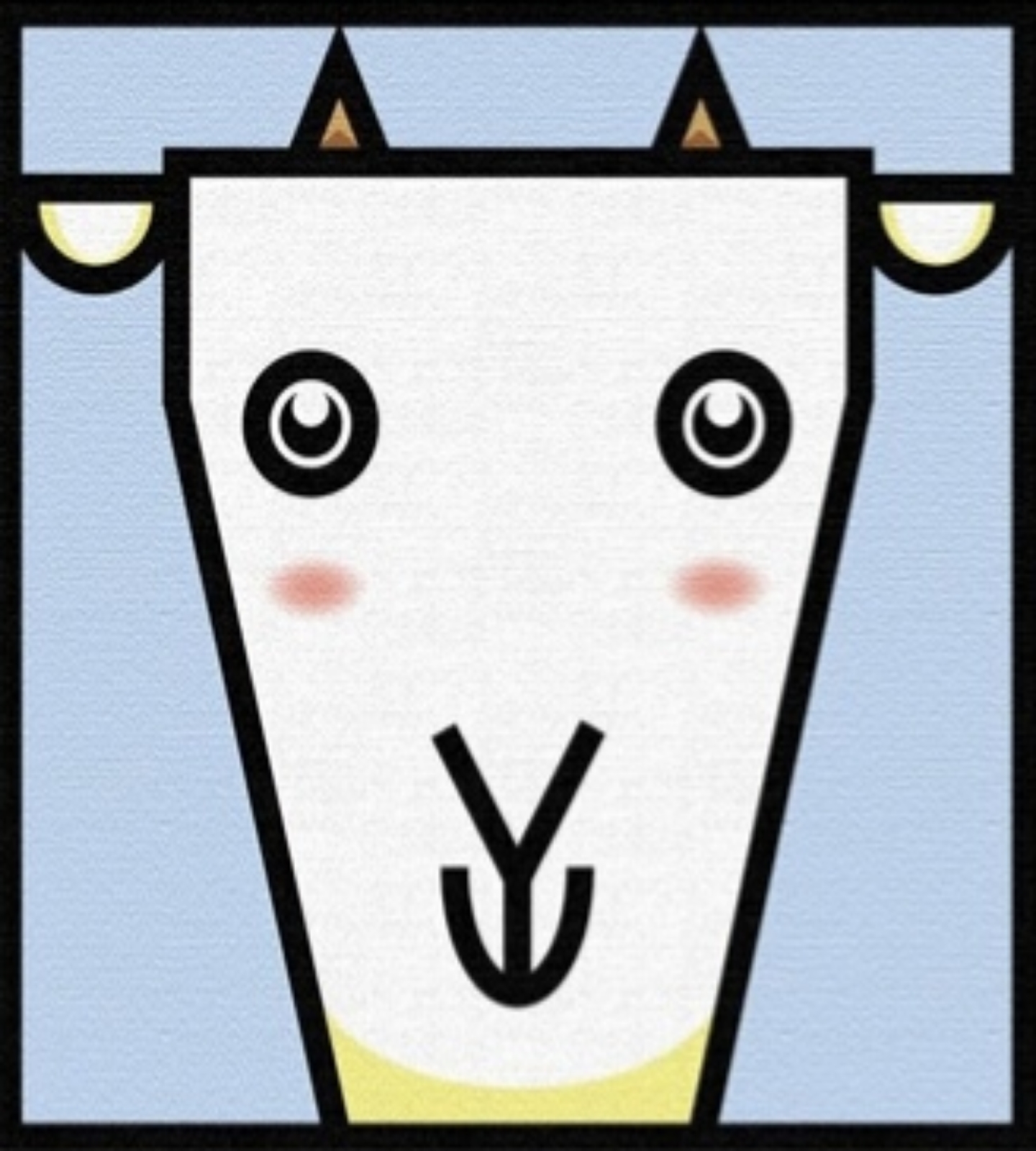 创意极简十二生肖插画——羊