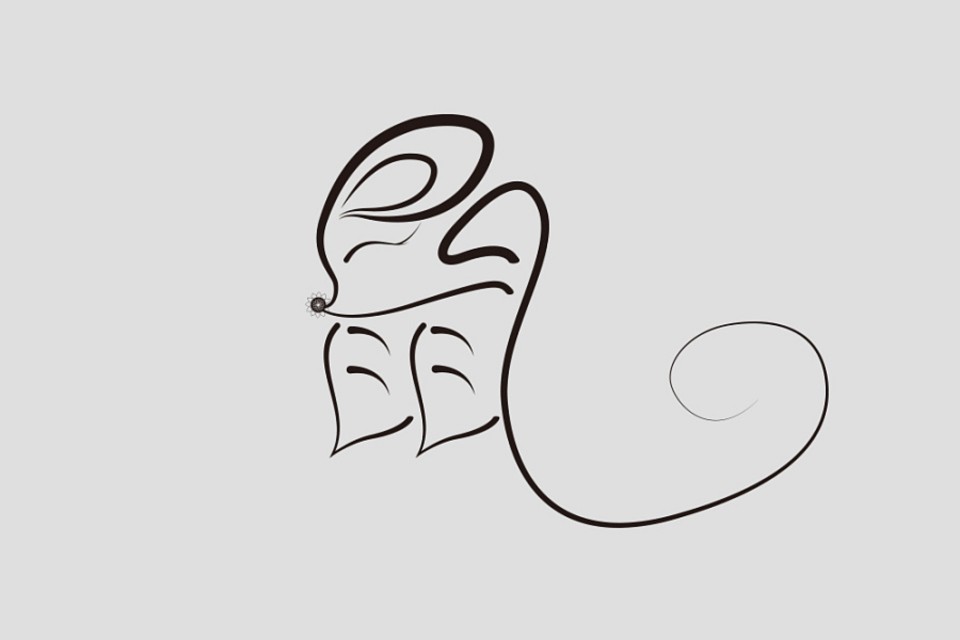 十二生肖形象字体设计——鼠
