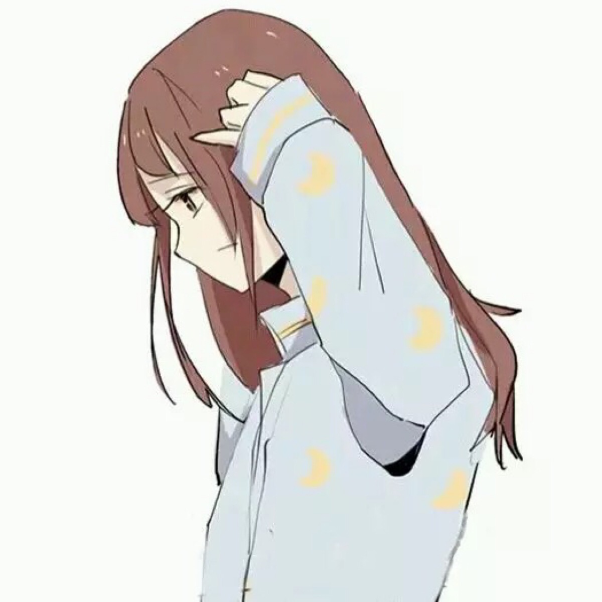 刚刚睡醒的萌妹子