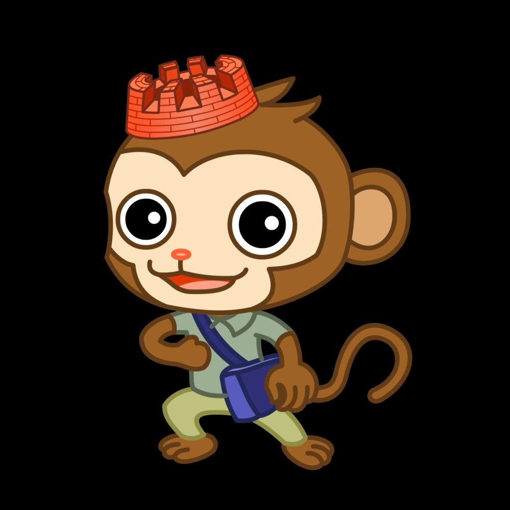 十二生肖卡通贴纸猴