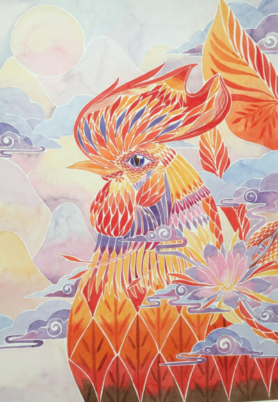 小白画十二生肖—鸡