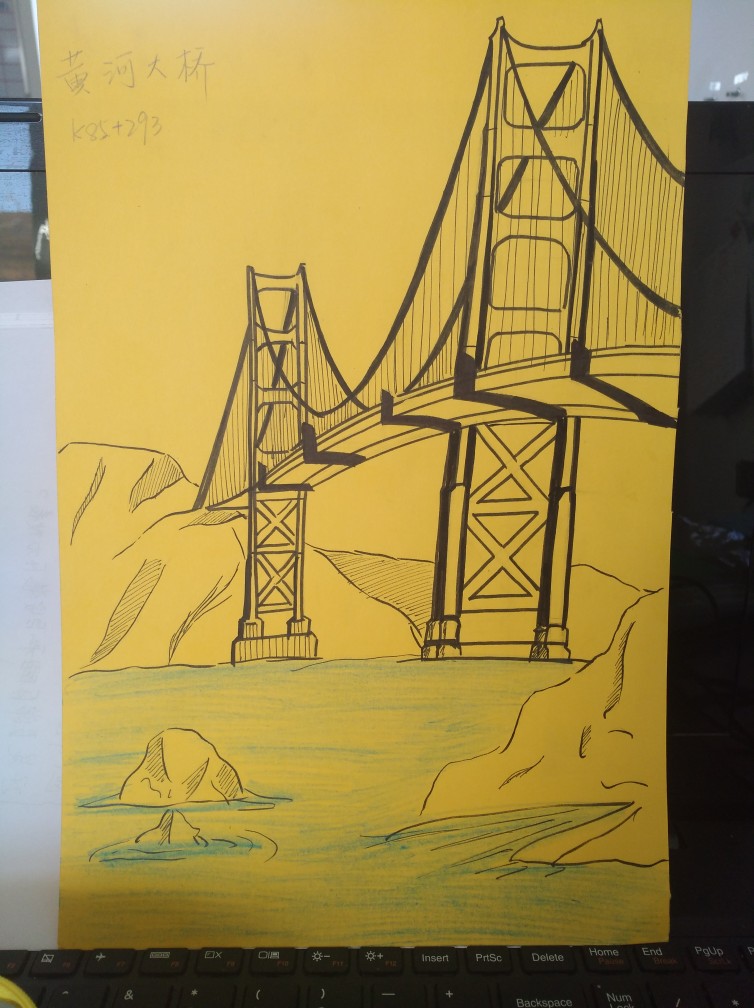 桥梁手绘草图图片