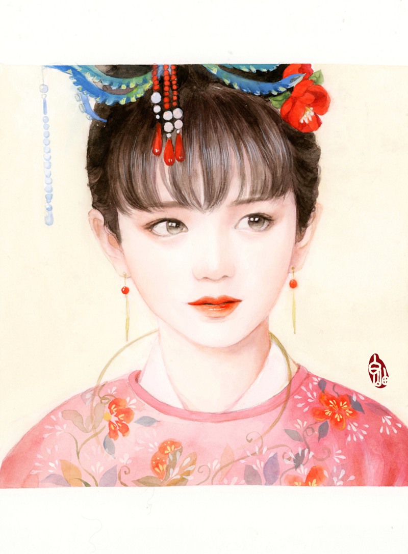 风华绝代的古风美女人物画图片