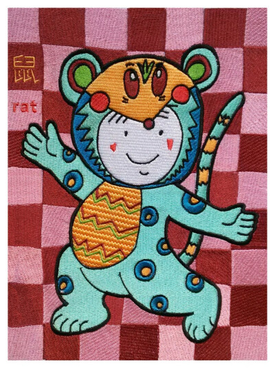 十字绣红色卡通