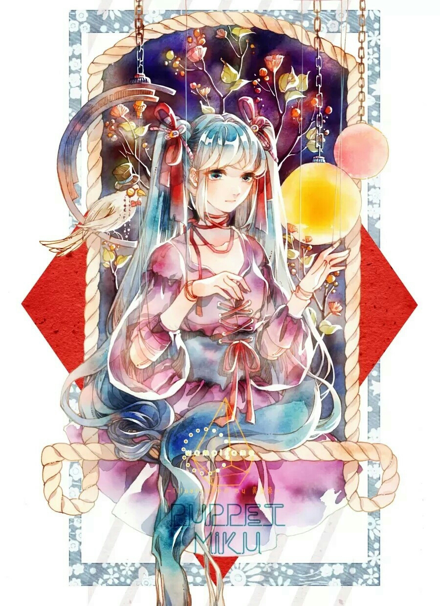 画师:黄皮桑水彩 vocaloid 初音未来【已授权】
