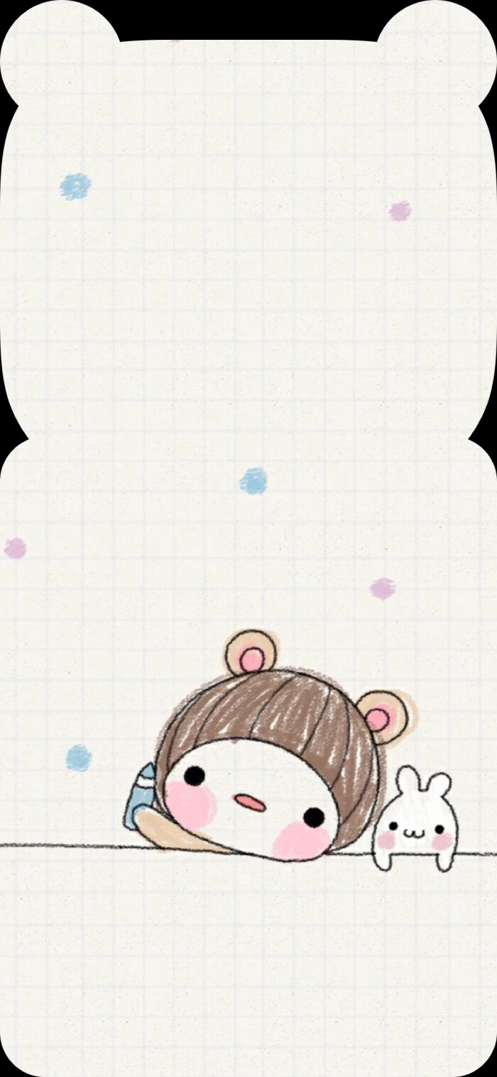 iphone13小熊耳朵壁纸图片