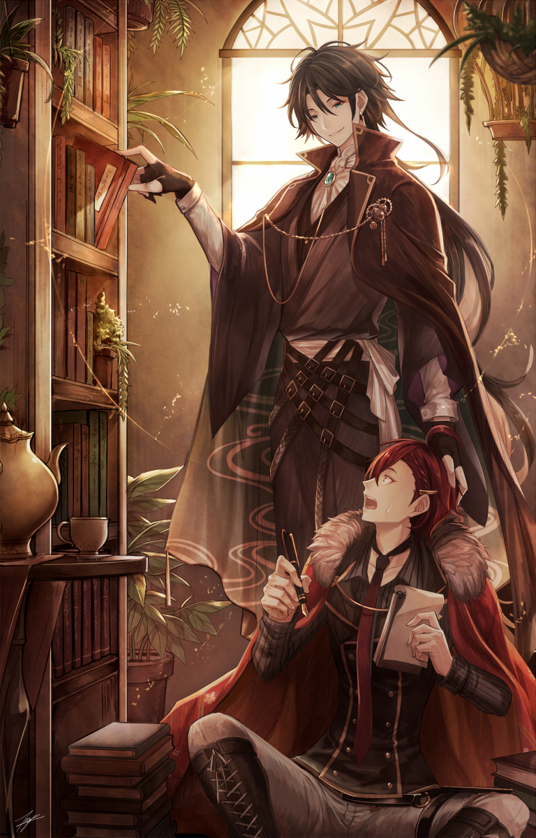 文豪与炼金术师 太宰治 芥川龙之介 绘师:天由(pixiv id=1241621)本