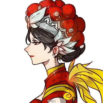 虞姬彩铅画