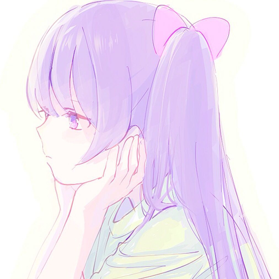 少女心头像紫色二次元图片