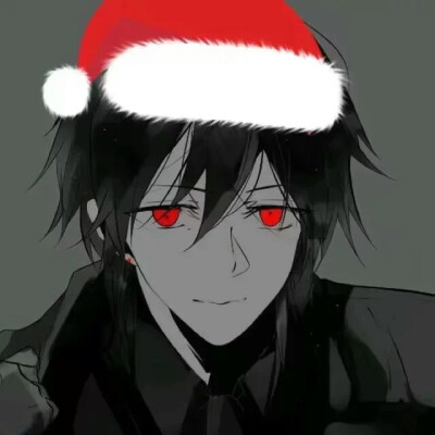 动漫男头圣诞帽