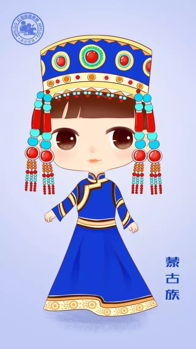 蒙古族服饰 卡通图片图片