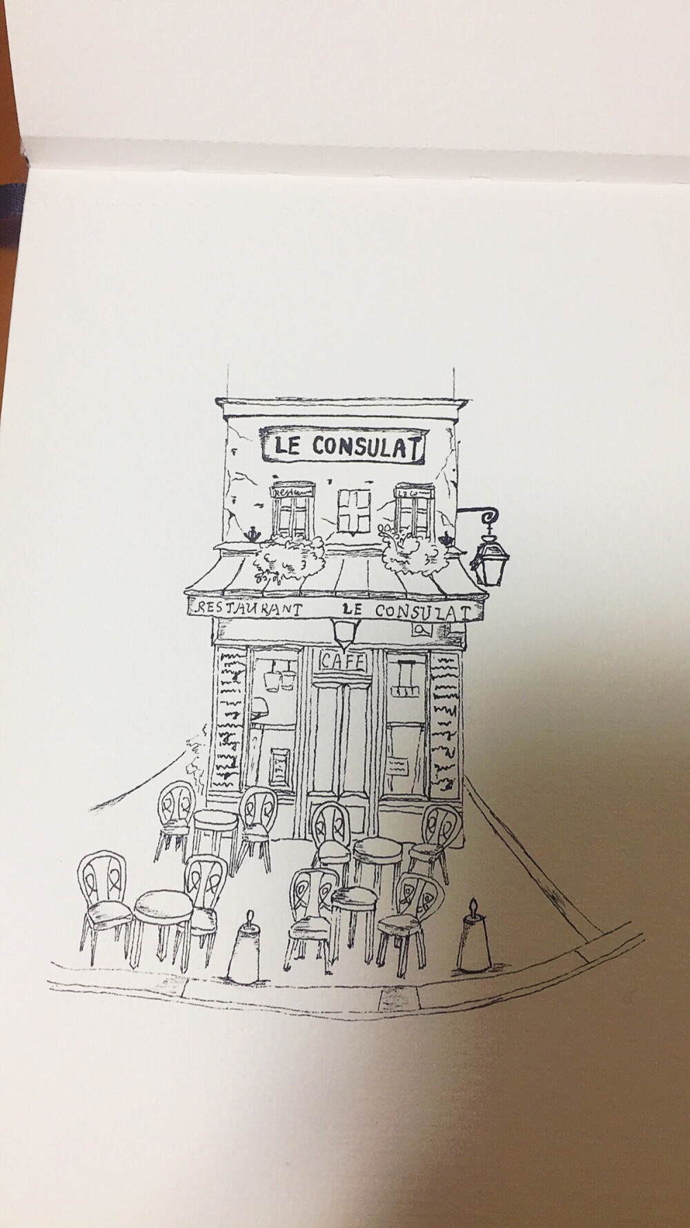 线稿小店插画