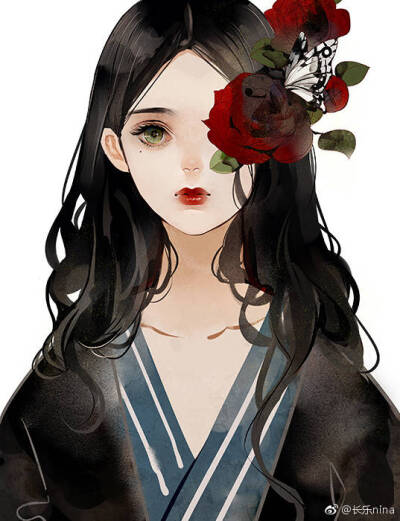 头像手绘女子古风