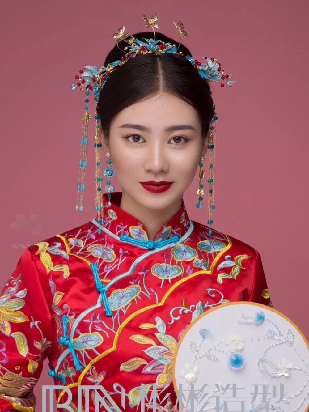 中式新娘 复古 新娘造型 新娘发型 盘发 韩式 唯美 仙子 编发