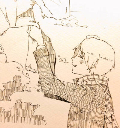 《夏目友人帐》手绘夏目和斑