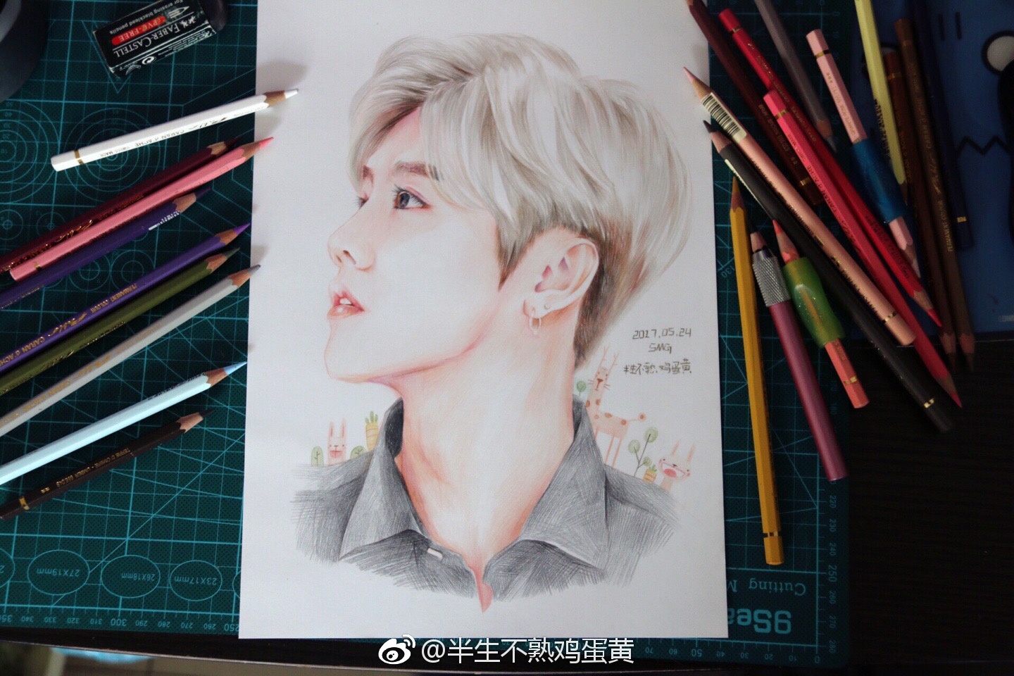 鹿晗,彩铅
