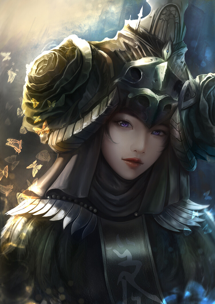 人物cg 插画 手绘 意境 唯美 「画师:明月夜明」