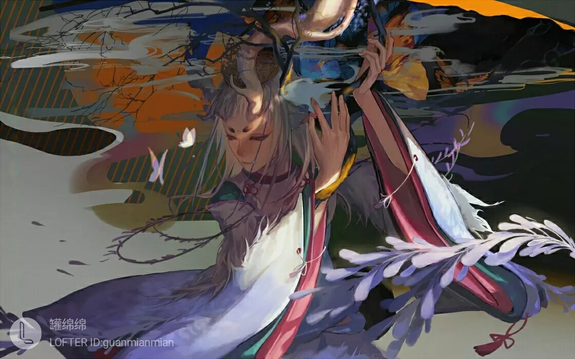 阴阳师# 小鹿娘 紫菀藤雪