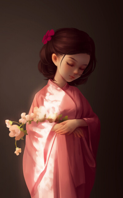 茶花姑娘 美丽 萌萌哒