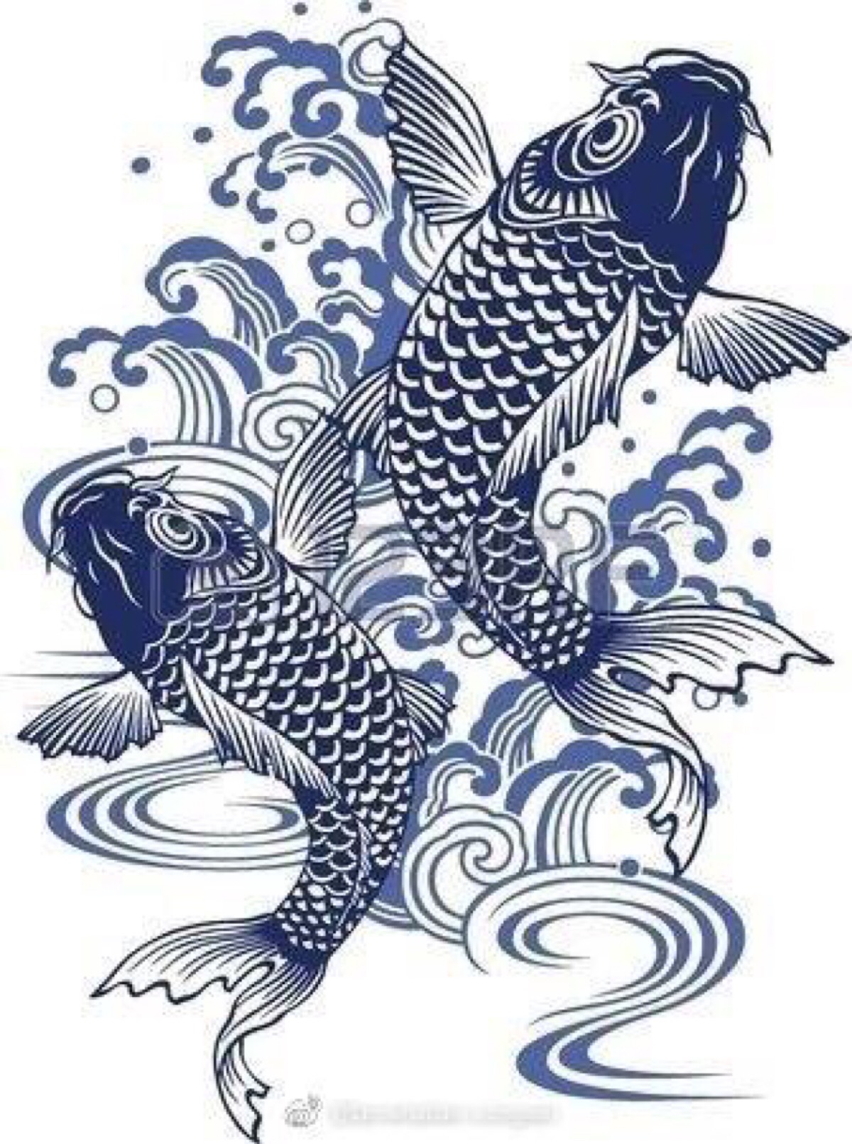 鱼连续纹样图片