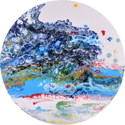 木加木艺术,流体丙烯画