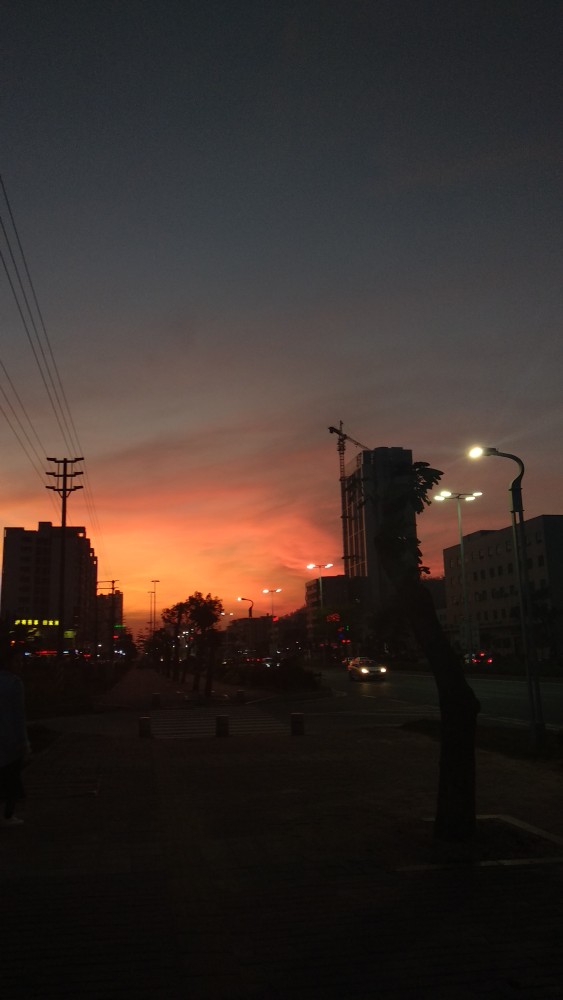 其实走过的街道椰林树影.但是选景不好,拍出来没有海岛城市的气息了.