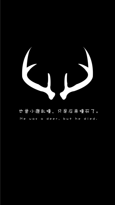 也曾小鹿乱撞,只是后来撞死了.