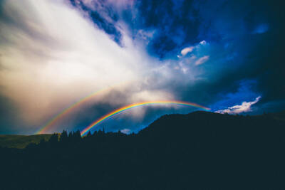 风雨彩虹图片大全图片