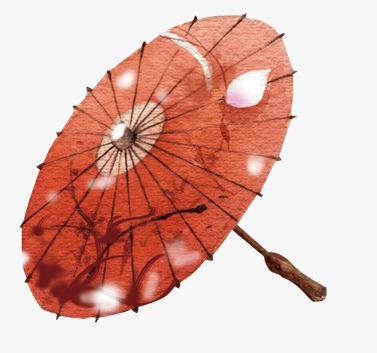 雨伞画伞中国风水彩素材漂浮古风素材 免抠 作图素材 封面