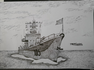 孩子们的线描画