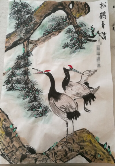 松鹤简笔画