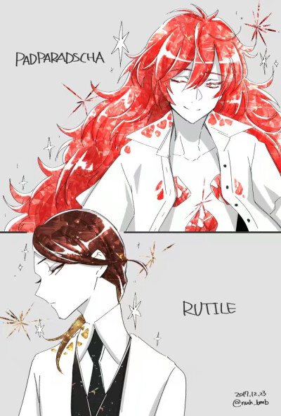 宝石之国# 露琪尔x帕帕拉恰画师:deehha