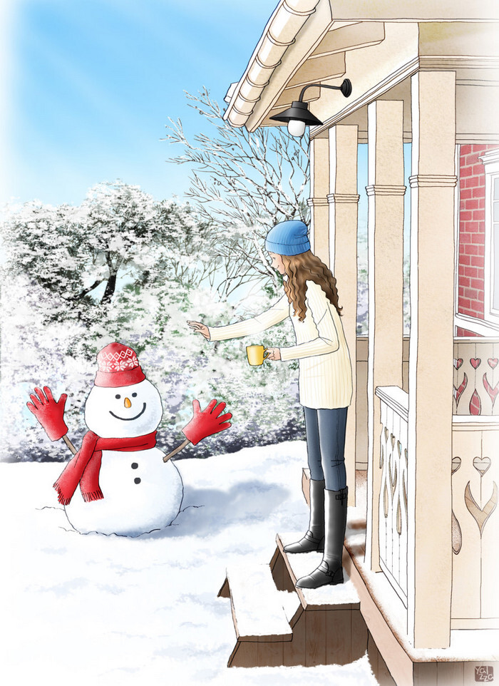 柔和的色彩温暖的画面浓厚的生活气息来自韩国画师yalzza的插画作品