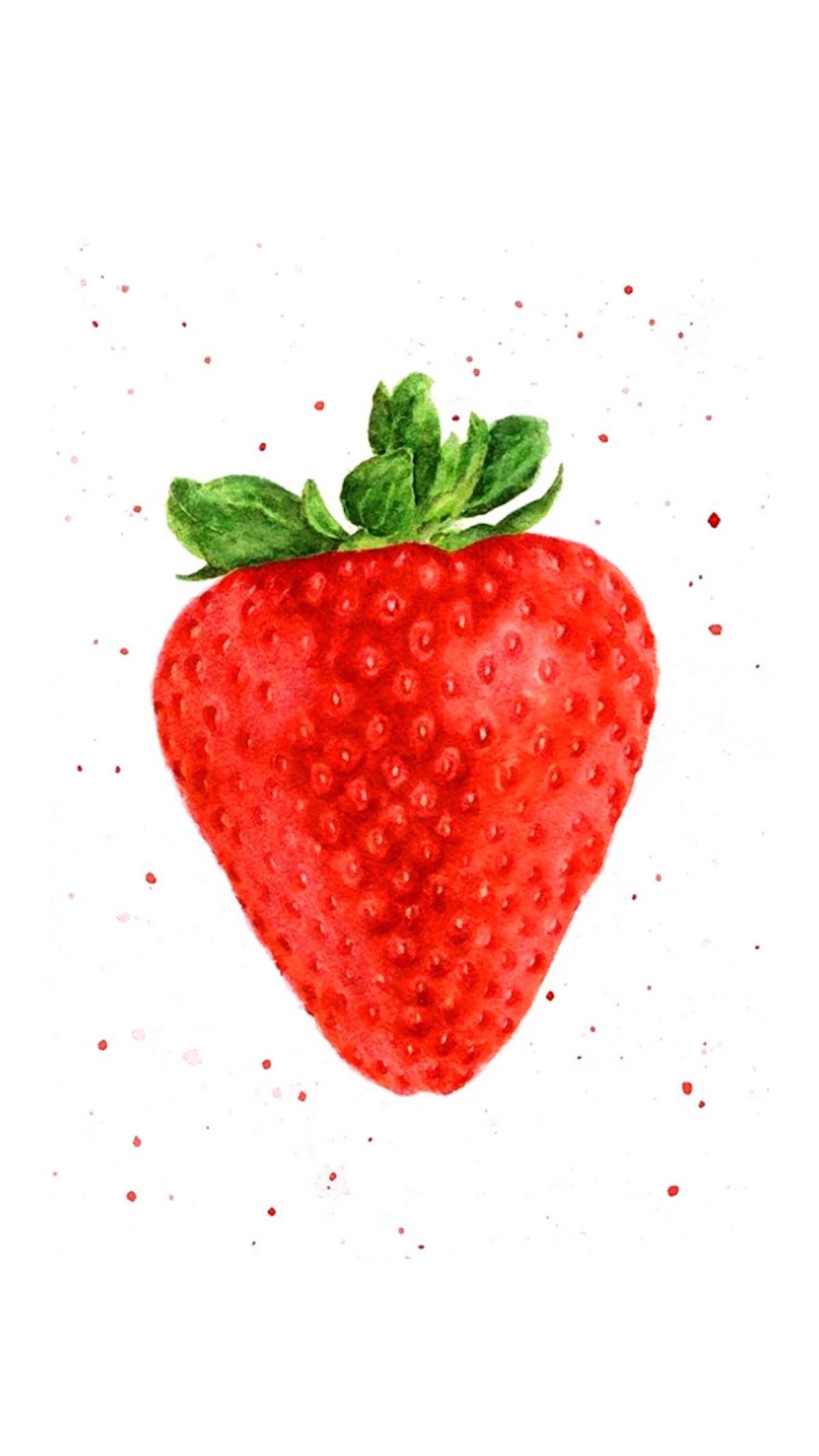 手绘壁纸 油画草莓