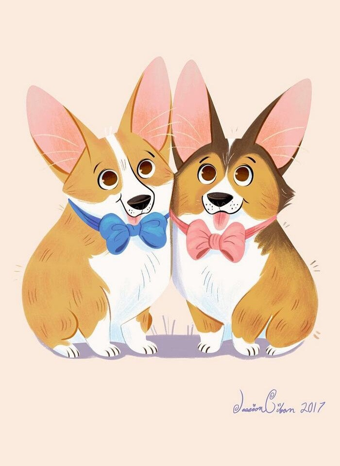 动物狗插画byjessicagibson