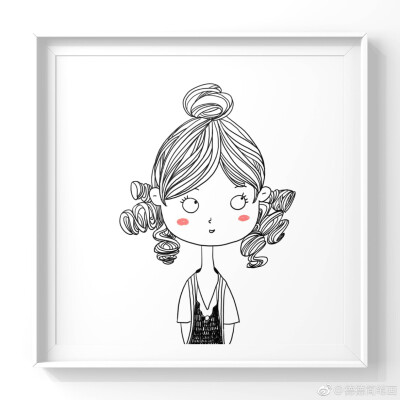 【手账素材】简笔小女孩by寒一收集