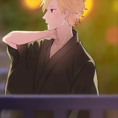 动漫情头 古风 小清新 和服 害羞少年