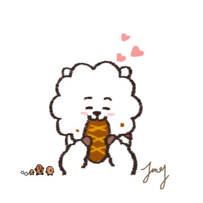 ins: jung_086 bt21 van koya rj shooky mang chimmy tata cooky