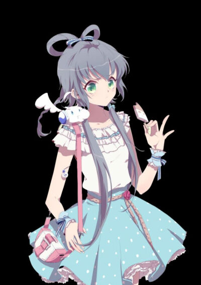 黑底 洛天依 梦幻 唯美 意境 嘟嘴 双马尾 少女 动漫 歌姬