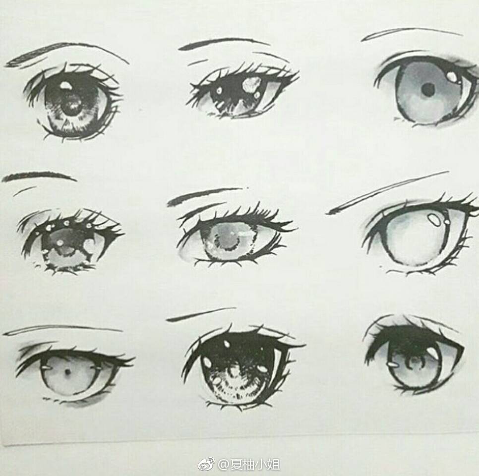 动漫人物女生眼睛画法图片