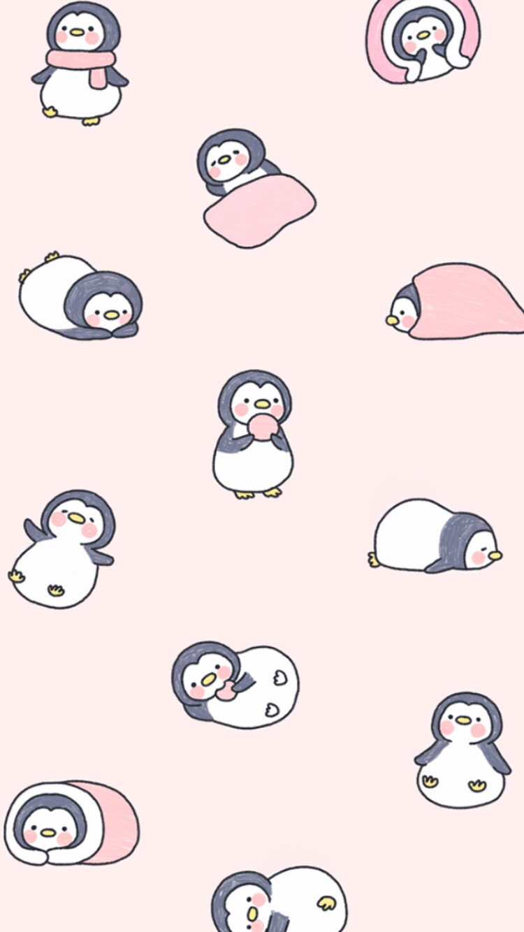 可爱企鹅 平铺